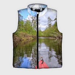 Мужской жилет Красная байдарка, цвет: 3D-черный