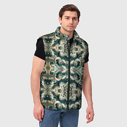 Мужской жилет Облачные волны, цвет: 3D-черный — фото 2