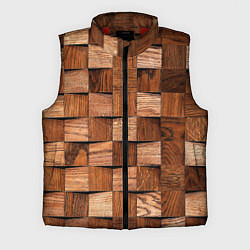 Мужской жилет Деревянные квадраты, цвет: 3D-красный