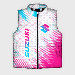 Мужской жилет Suzuki neon gradient style: надпись, символ