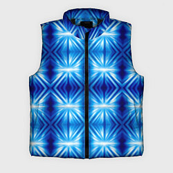 Мужской жилет Ярко-синий светящийся узор, цвет: 3D-черный