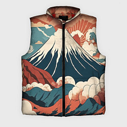 Мужской жилет Ретро Фудзияма, цвет: 3D-красный