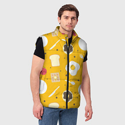 Мужской жилет Вкусный завтрак, цвет: 3D-черный — фото 2