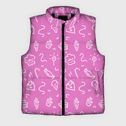 Мужской жилет Розовые сладости, цвет: 3D-черный