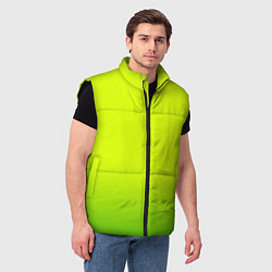 Мужской жилет Сочный лимон градиент, цвет: 3D-черный — фото 2