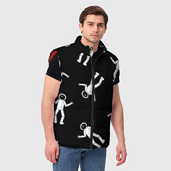 Мужской жилет День космонавтики, цвет: 3D-красный — фото 2