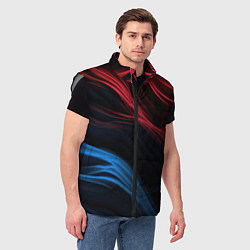 Мужской жилет Blue red black, цвет: 3D-светло-серый — фото 2