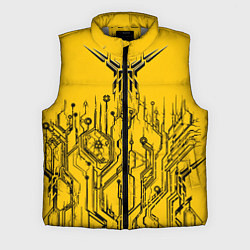 Мужской жилет Киберпанк Yellow-Black, цвет: 3D-светло-серый