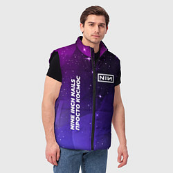 Мужской жилет Nine Inch Nails просто космос, цвет: 3D-черный — фото 2