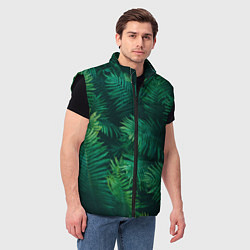 Мужской жилет Множество папоротников, цвет: 3D-черный — фото 2