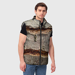 Мужской жилет Деревянный разлом, цвет: 3D-светло-серый — фото 2