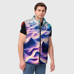 Мужской жилет Морское дно абстракция, цвет: 3D-красный — фото 2