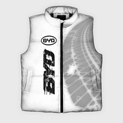 Мужской жилет BYD speed на светлом фоне со следами шин: по-верти, цвет: 3D-черный