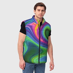 Мужской жилет Color abstraction, цвет: 3D-черный — фото 2