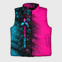 Мужской жилет Mitsubishi - neon gradient: по-вертикали, цвет: 3D-черный