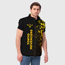Мужской жилет Tokyo Revengers - gold gradient: по-вертикали, цвет: 3D-черный — фото 2