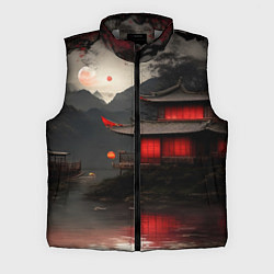Мужской жилет Домик у озера, цвет: 3D-светло-серый