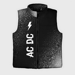 Мужской жилет AC DC glitch на темном фоне: по-вертикали, цвет: 3D-черный
