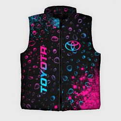 Мужской жилет Toyota - neon gradient: надпись, символ, цвет: 3D-черный