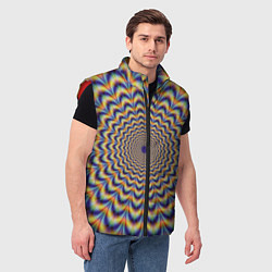 Мужской жилет Гипнотический рисунок, цвет: 3D-красный — фото 2