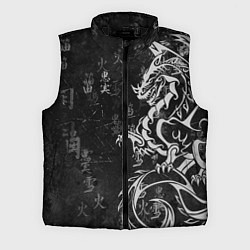 Мужской жилет White dragon - grunge, цвет: 3D-черный