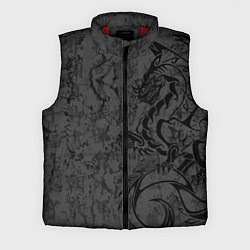 Мужской жилет Black dragon - grunge, цвет: 3D-красный