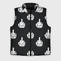 Мужской жилет С факами на английском - паттерн, цвет: 3D-светло-серый