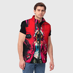 Мужской жилет Девушка-лиса кицунэ, цвет: 3D-черный — фото 2