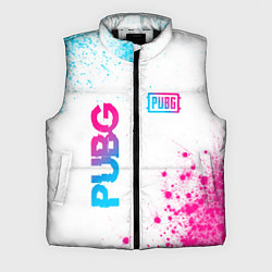 Мужской жилет PUBG neon gradient style: надпись, символ