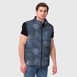 Мужской жилет Металлические плиты, цвет: 3D-черный — фото 2