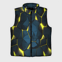 Мужской жилет Желтые неоновые плиты, цвет: 3D-светло-серый