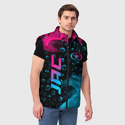 Мужской жилет JAC - neon gradient: надпись, символ, цвет: 3D-черный — фото 2