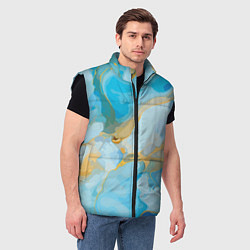 Мужской жилет Лазурь с золотом, цвет: 3D-черный — фото 2