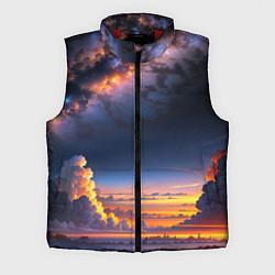 Мужской жилет Млечный путь и облака на закате, цвет: 3D-красный