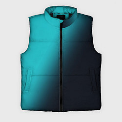 Мужской жилет Градиент бирюзовый диагональ