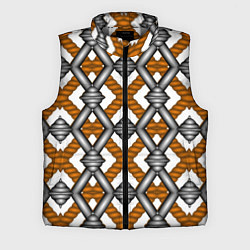 Мужской жилет Абстрактные решетки, цвет: 3D-светло-серый