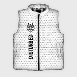 Мужской жилет Disturbed glitch на светлом фоне: по-вертикали, цвет: 3D-черный