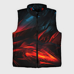 Мужской жилет Red black abstract, цвет: 3D-красный