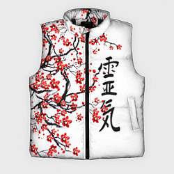 Мужской жилет Цветущее дерево сакуры, цвет: 3D-черный