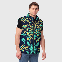 Мужской жилет Киберпанк переплетения, цвет: 3D-черный — фото 2