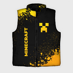 Мужской жилет Minecraft - gold gradient: надпись, символ
