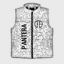 Мужской жилет Pantera glitch на светлом фоне: надпись, символ, цвет: 3D-черный