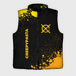 Мужской жилет CreepyPasta - gold gradient: надпись, символ