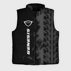 Мужской жилет Genesis speed на темном фоне со следами шин: по-ве