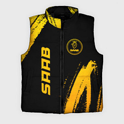 Мужской жилет Saab - gold gradient: надпись, символ