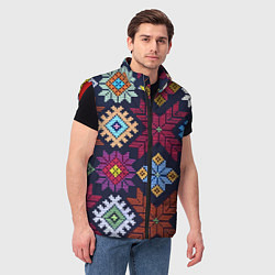 Мужской жилет Орнамент удмуртский, цвет: 3D-красный — фото 2