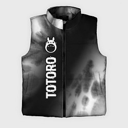 Мужской жилет Totoro glitch на темном фоне: по-вертикали