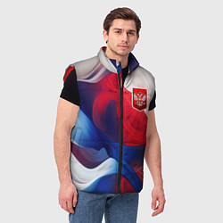 Мужской жилет Красный герб России, цвет: 3D-красный — фото 2