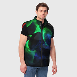 Мужской жилет Неоновая лава из плит, цвет: 3D-красный — фото 2