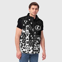 Мужской жилет Лексус - распад, цвет: 3D-черный — фото 2